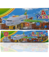 Aeroplano Passeggeri Aereo Airliner A380 Suoni Luci Gioco Bambini Doll Modellino         