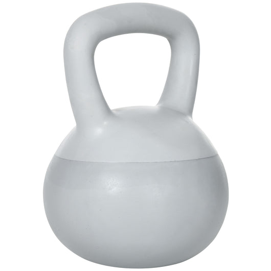 Kettlebell per Allenamento 10 Kg in PVC e Sabbia Metallica Grigio