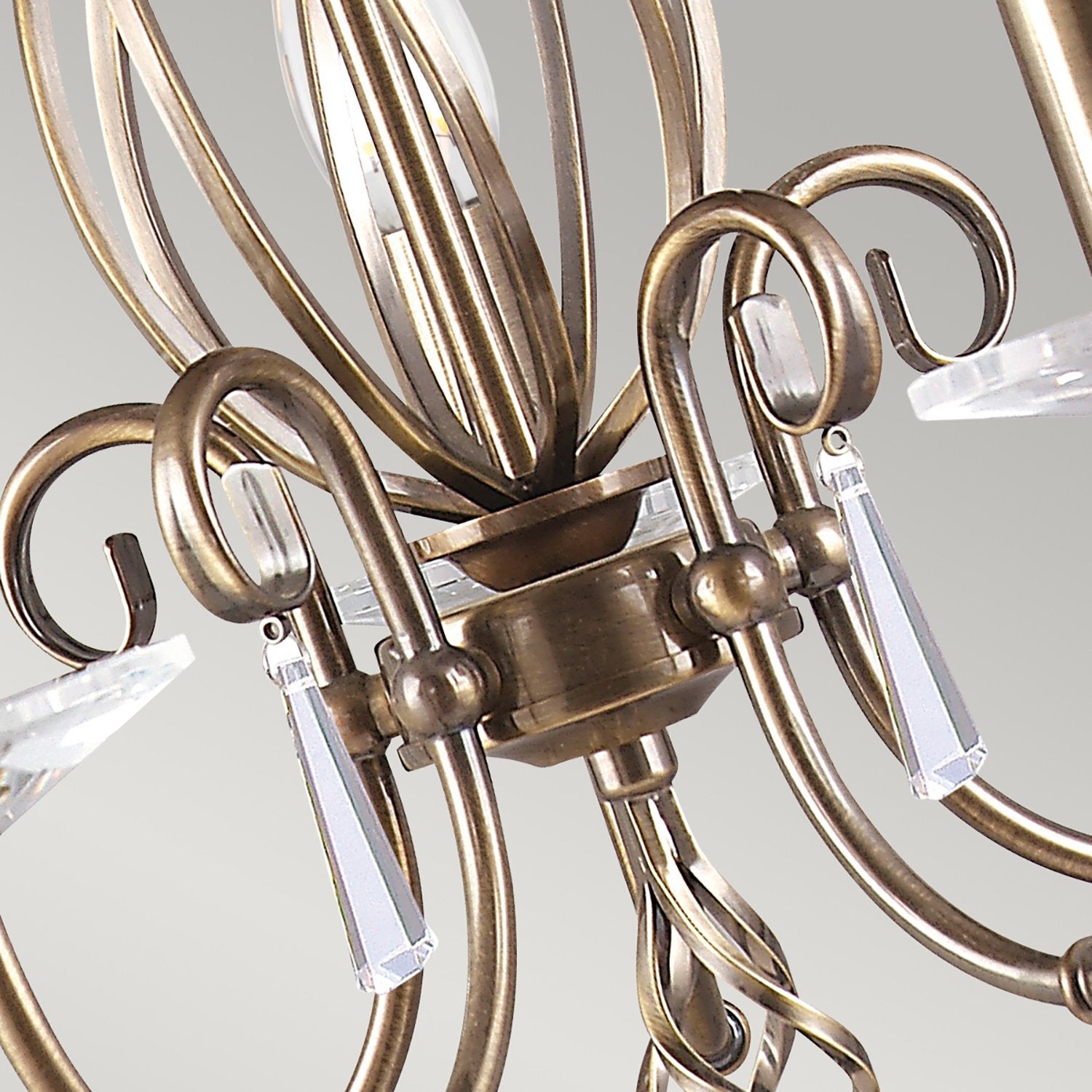 Lampadario Classico Aegean Acciaio Ottone Anticato 5 Luci E14