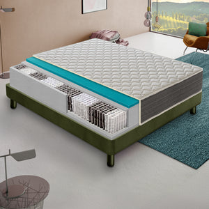 Materasso 135x190 Molle insacchettate e Memory Foam - Altezza 30 - 4 cm memory Foam