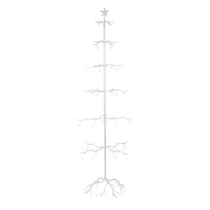 Albero di natale metallo bianco cm 73x73h200