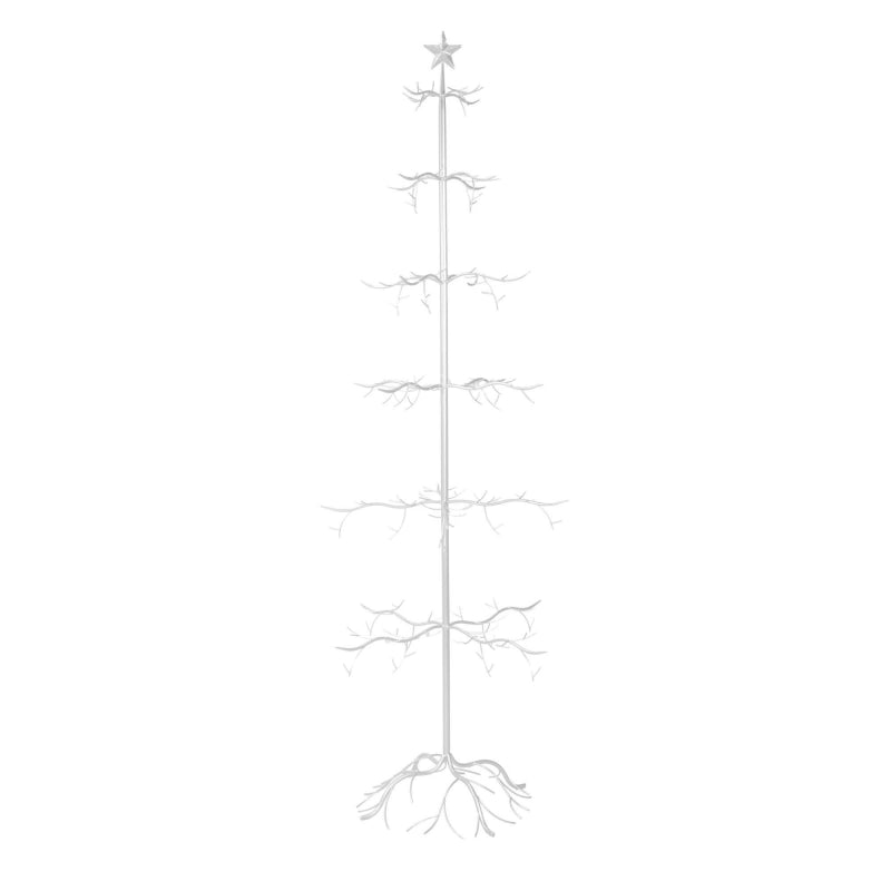 Albero di natale metallo bianco cm 73x73h200