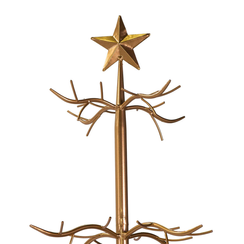 Albero di natale metallo oro cm 73x73h200