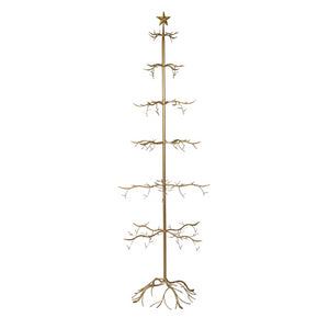 Albero di natale metallo oro cm 73x73h200