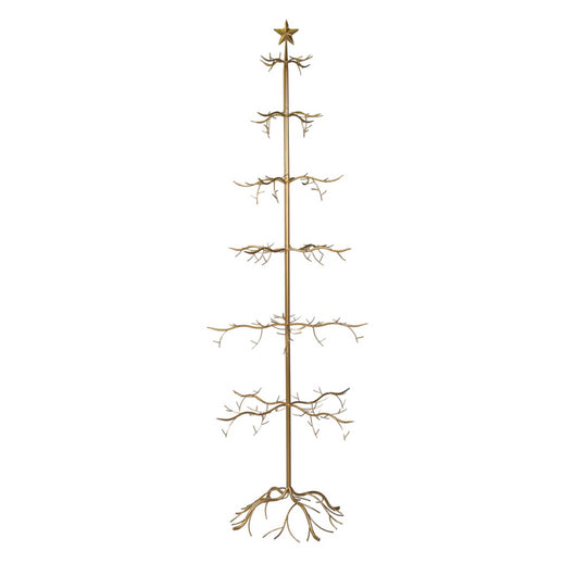 Albero di natale metallo oro cm 73x73h200