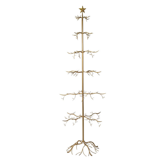 Albero di natale metallo oro cm 73x73h200