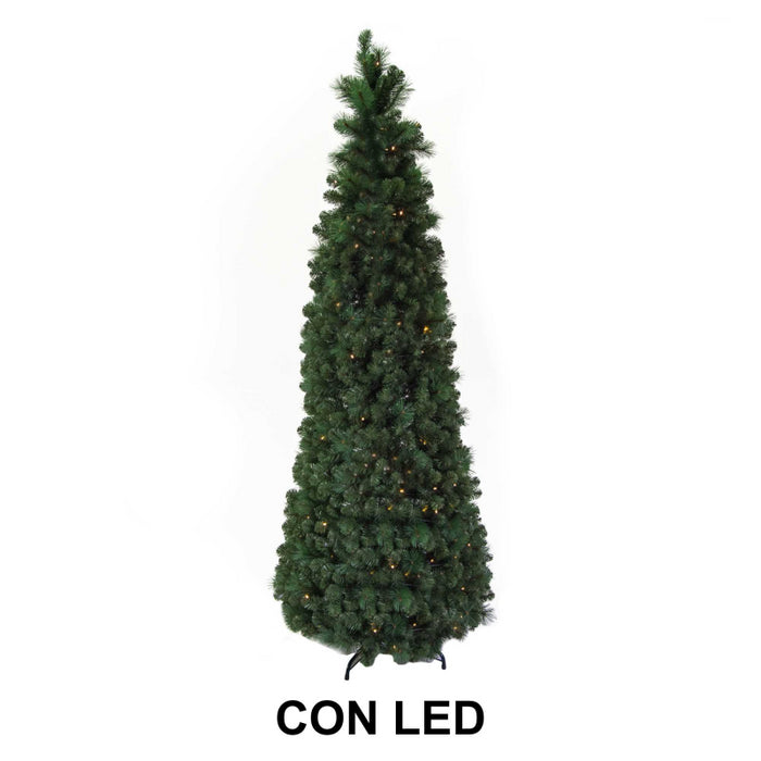 Albero pieghevole verde 793 rami 150 led cm ø74h180