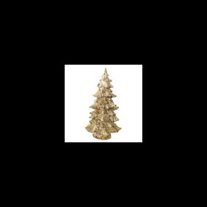 Albero resina bianco glitter oro cm ø20h39