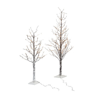 Albero Tronco E Rami Innevati Con Luci Led , Taglia: H. 120 Cm - 114 Luci Led