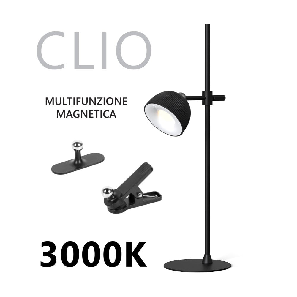 Alca power clio lampada da tavolo ricaricabile da 2,5w 180lm 3 in 1 portatile