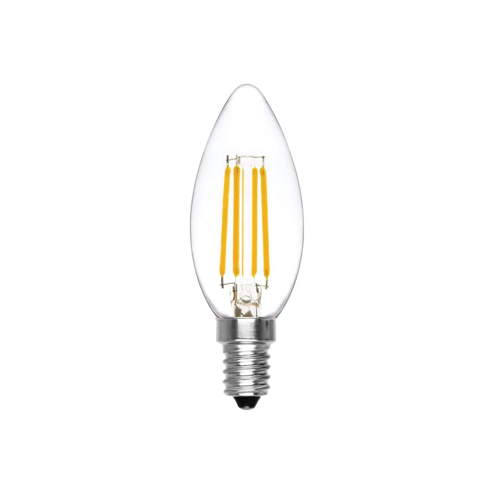 Alca power lampada a led oliva a filamento da 4w e14 500lm 3000°k