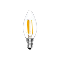 Alca power lampada a led oliva a filamento da 4w e14 500lm 3000°k