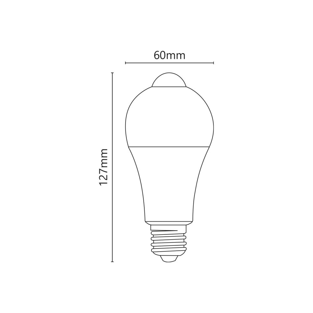 Alca power lampada classica a led pir da 10w 900lm 4000k e27