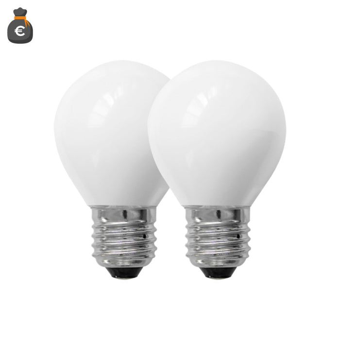 Alca power lampada classica a led vetro bianco da 4w 500lm 4000k e27 - 2pz