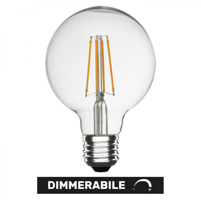 Alca power lampada globo g125 dimmerabile a led da 10w 2700k e27 1400lm