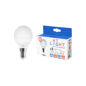 Alca power lampadine mini sfera a led da 5w 230v e14 4000k confezione da 3pz