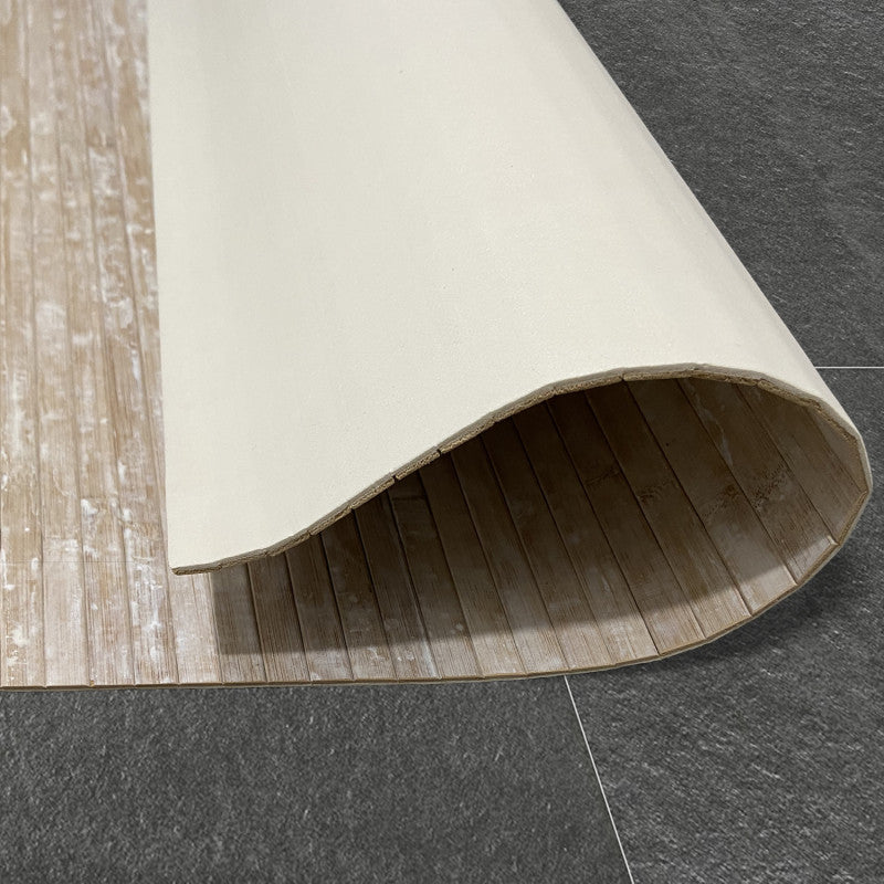 Tappeto In Bambù Naturale, Antiscivolo Beige 80x150 cm