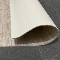 Tappeto In Bambù Naturale, Antiscivolo Beige 50x140 cm