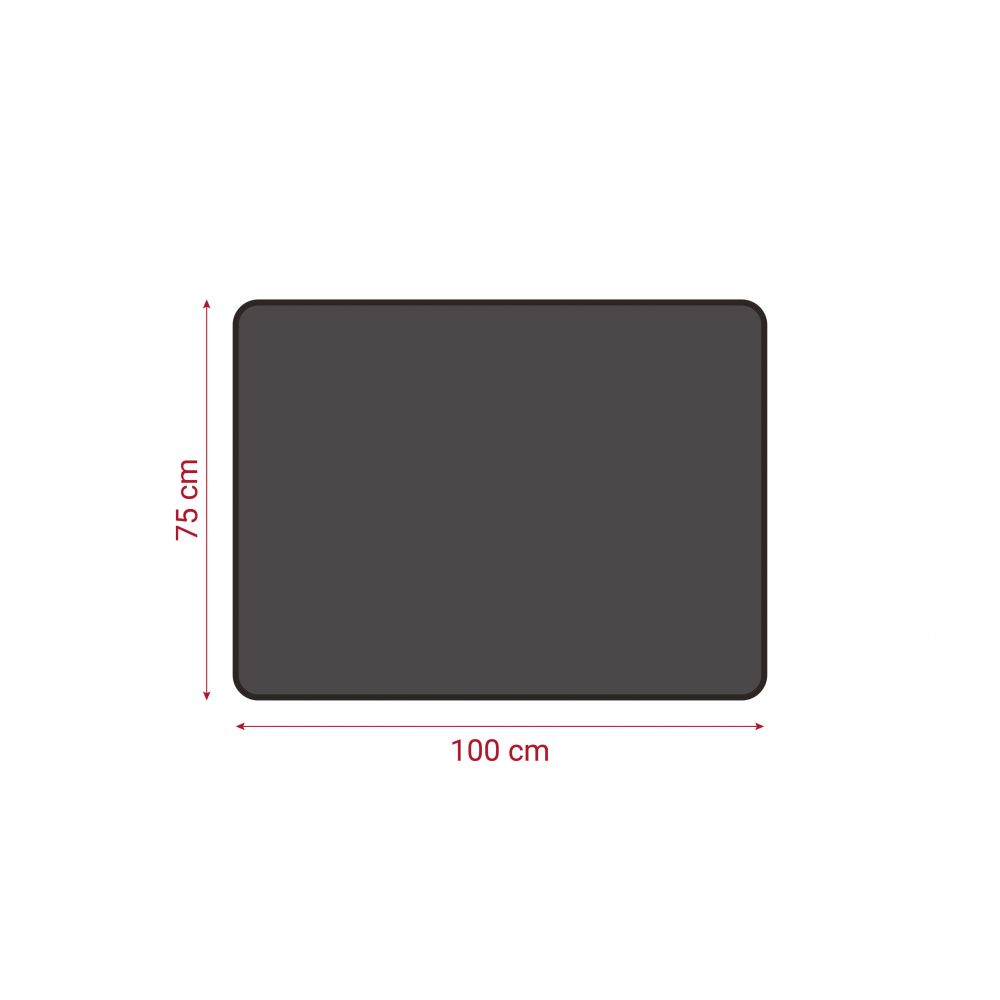 Tappeto ignifugo multistrato (100x75 cm). Tappetino protezione per il pavimento per stufa, camino, barbecue e griglia.