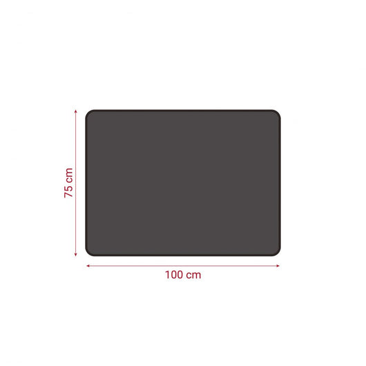 Tappeto ignifugo multistrato (100x75 cm). Tappetino protezione per il pavimento per stufa, camino, barbecue e griglia.