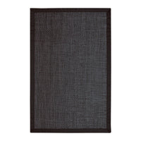 Tappeto Con Bordatura, Vinile Deblon in PVC Antiscivolo e Resistente. Nero 60x 90 cm