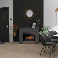 Caminetto Elettrico A Libera Installazione A LED Mod. ALVA - 26" colore Nero / Rovere - 91 x 118 x 28,5