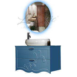 Mobile bagno moderno blu - 90 CM