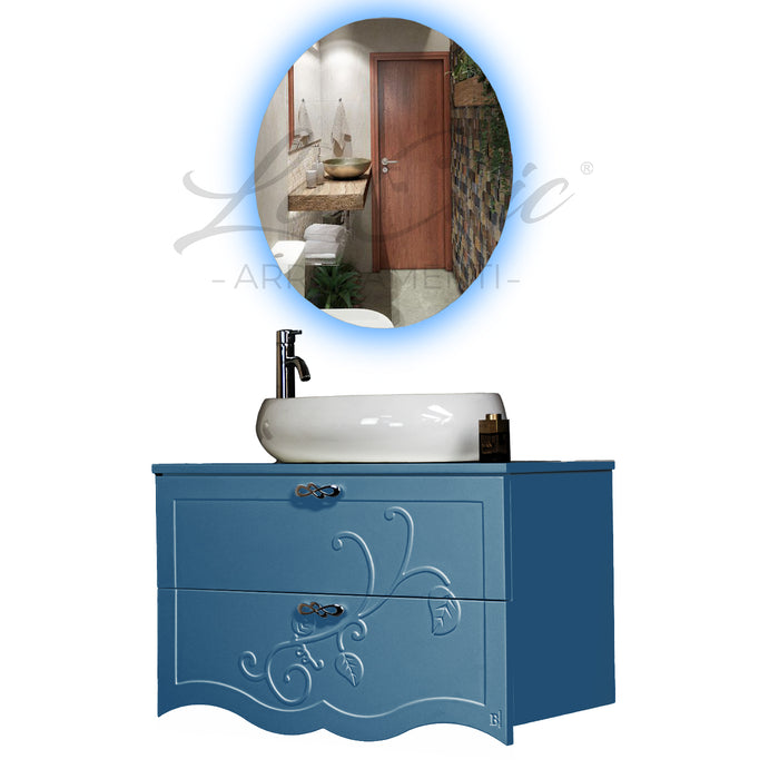 Mobile bagno moderno blu - 120 CM