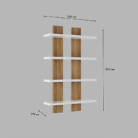 Mensola Lella, Rovere, Truciolare Melaminico, 50x17x80 cm, EPIKASA