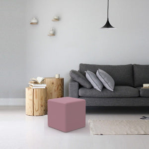 Pouf Milena, Rosa, Truciolare Melaminico, 34x34x37 cm, EPIKASA