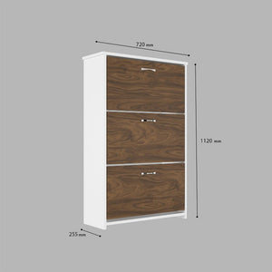 Scarpiera Tea, Noce, Truciolare Melaminico, 72x25,5x112 cm, EPIKASA