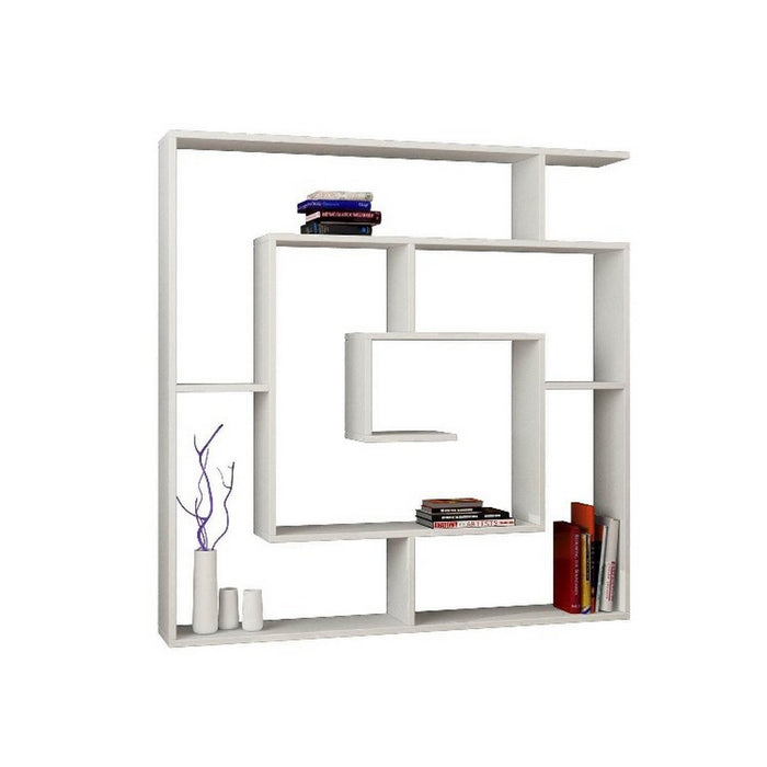 Libreria Giusi, Bianco, Truciolare Melaminico, 125x22x129 cm, EPIKASA