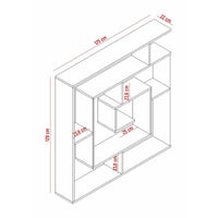 Libreria Giusi, Bianco, Truciolare Melaminico, 125x22x129 cm, EPIKASA