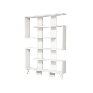 Libreria Clarissa, Bianco, Truciolare Melaminico, 120x22x164 cm, EPIKASA