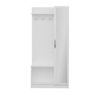 Mobile Ingresso Mafalda, Bianco, Truciolare Melaminico, 80x32x173 cm, EPIKASA