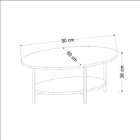 Tavolino Miriam, Noce, Truciolare Melaminico, 90x65x35 cm, EPIKASA