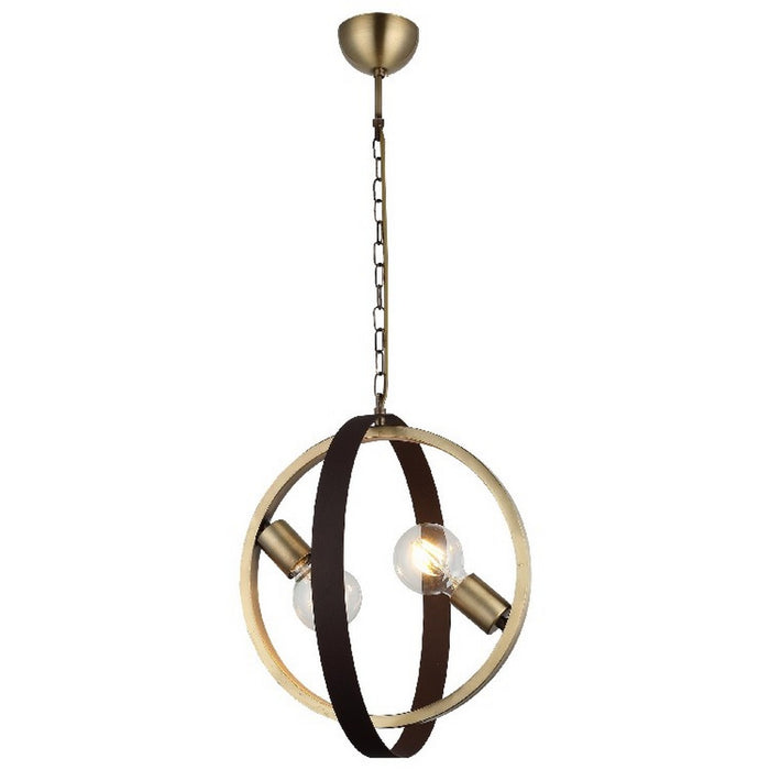 Lampada a Sospensione Treviso, Oro, Metallo, 33,5x37x110 cm, EPIKASA