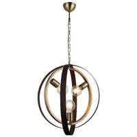 Lampada a Sospensione Treviso, Oro, Metallo, 44x47x110 cm, EPIKASA