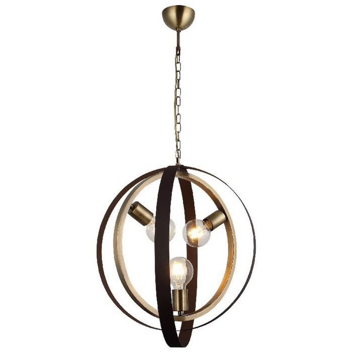 Lampada a Sospensione Treviso, Oro, Metallo, 44x47x110 cm, EPIKASA