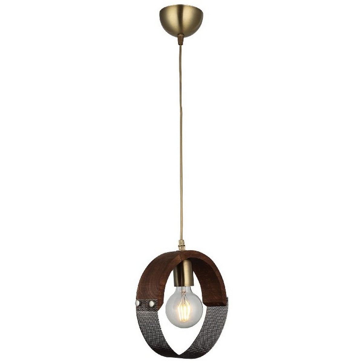 Lampada a Sospensione Monza, Legno, Metallo, 6x22x89 cm, EPIKASA