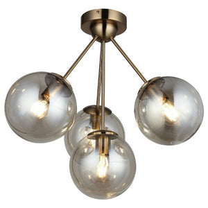 Lampada a Soffitto Potenza, Oro, Metallo, 54x54x50 cm, EPIKASA