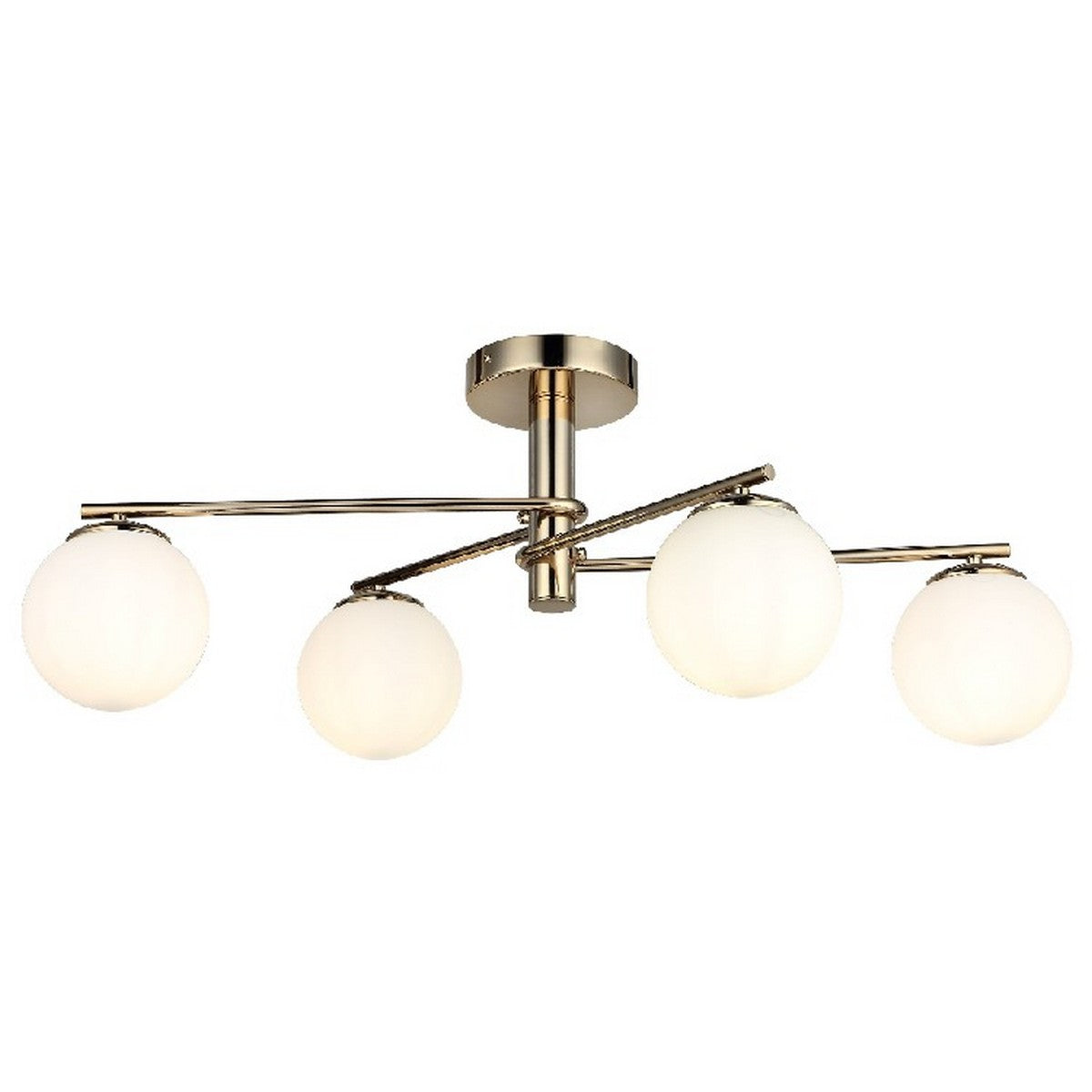 Lampada a Soffitto Benevento, Oro, Metallo, 47,5x76,5x31,5 cm, EPIKASA