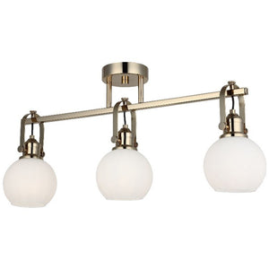 Lampada a Soffitto Pesaro, Oro, Metallo, 14x70x32 cm, EPIKASA