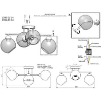 Lampada a Soffitto Bari, Cromo, Metallo, 56x65x27,5 cm, EPIKASA