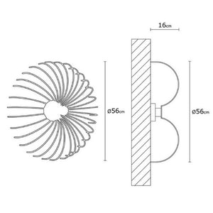 Lampada a Soffitto Carrara, Bianco, Metallo, 56x56x16 cm, EPIKASA