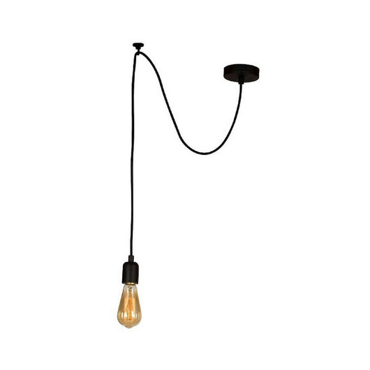 Lampada a Sospensione Wire, Nero, Metallo, 90x12x93 cm, EPIKASA