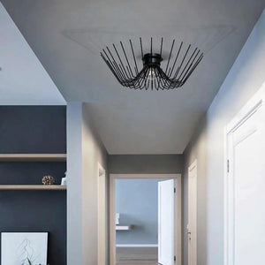 Lampada a Soffitto Matera, Nero, Metallo, 55x55x16 cm, EPIKASA