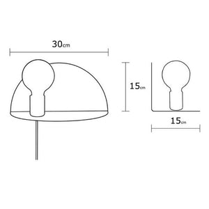 Lampada a Parete Taranto, Blu, Metallo, 30x15x15 cm, EPIKASA