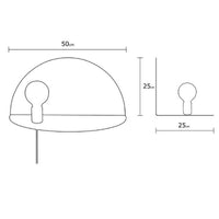 Lampada a Parete Taranto, Oro, Metallo, 50x25x25 cm, EPIKASA