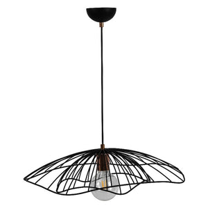 Lampada a Sospensione Venezia, Nero, Metallo, 55x55x80 cm, EPIKASA